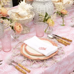 Pink Geometric Bamboo Dinner Plate (Set Of 4)|Mrs. Alice Outlet