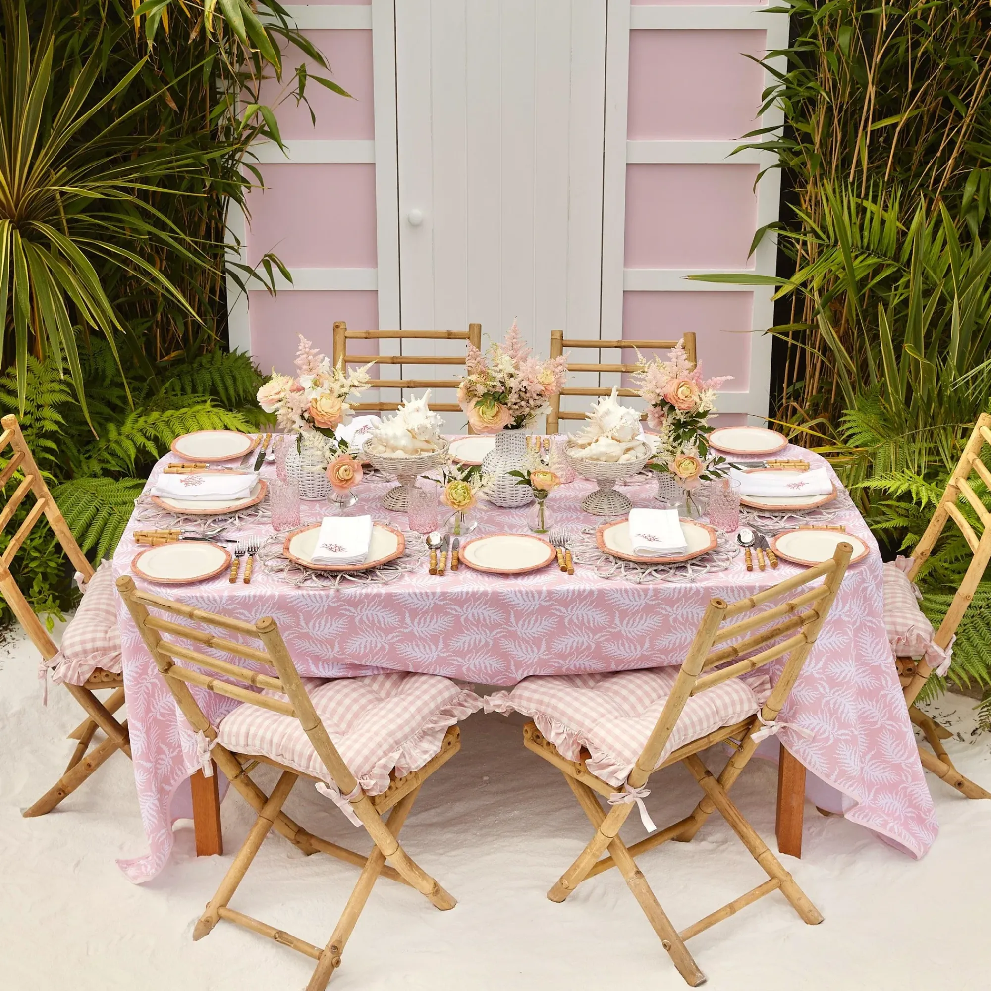 Pink Geometric Bamboo Starter Plate|Mrs. Alice Discount