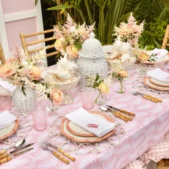 Pink Geometric Bamboo Starter Plate|Mrs. Alice Discount