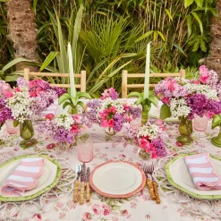 Pink Geometric Bamboo Starter Plate (Set Of 4)|Mrs. Alice Best