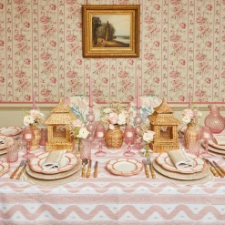 Pink Leopard Ikat Tablecloth|Mrs. Alice New