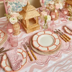 Pink Leopard Ikat Tablecloth|Mrs. Alice New