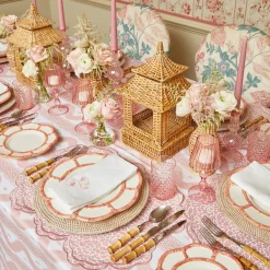 Pink Leopard Ikat Tablecloth|Mrs. Alice New