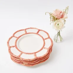 Pink Petal Bamboo Dinner Plates (Set Of 4)|Mrs. Alice Outlet
