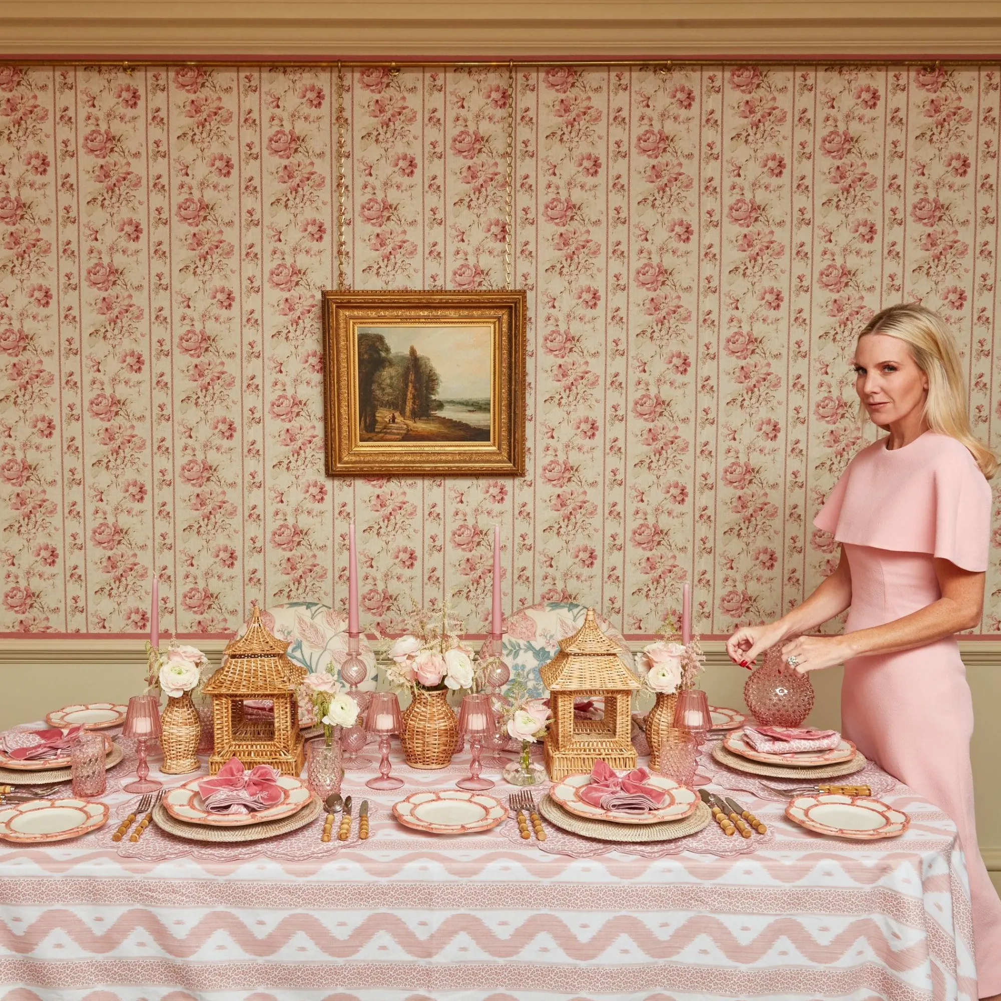 Pink Petal Bamboo Dinner Plates (Set Of 4)|Mrs. Alice Outlet