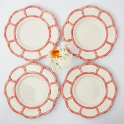 Pink Petal Bamboo Dinner Plates (Set Of 4)|Mrs. Alice Sale