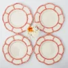 Pink Petal Bamboo Dinner Plates (Set Of 4)|Mrs. Alice Online