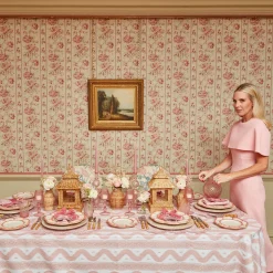 Pink Petal Bamboo Dinner Plates (Set Of 4)|Mrs. Alice Online