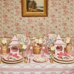 Pink Petal Bamboo Starter Plates (Set Of 4)|Mrs. Alice Outlet