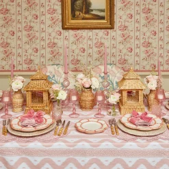 Pink Petal Bamboo Starter Plates (Set Of 4)|Mrs. Alice Outlet