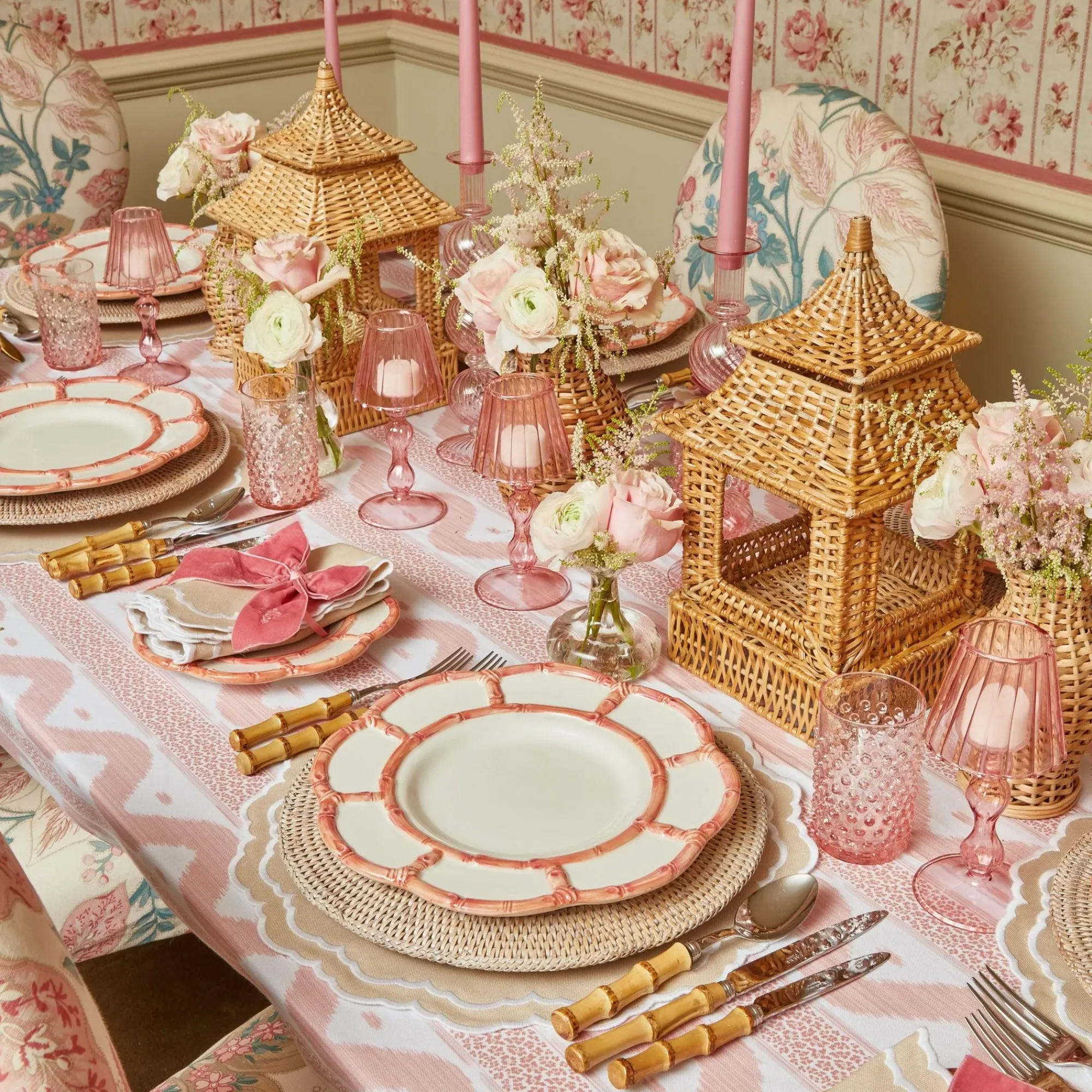 Pink Petal Bamboo Starter Plate|Mrs. Alice Online