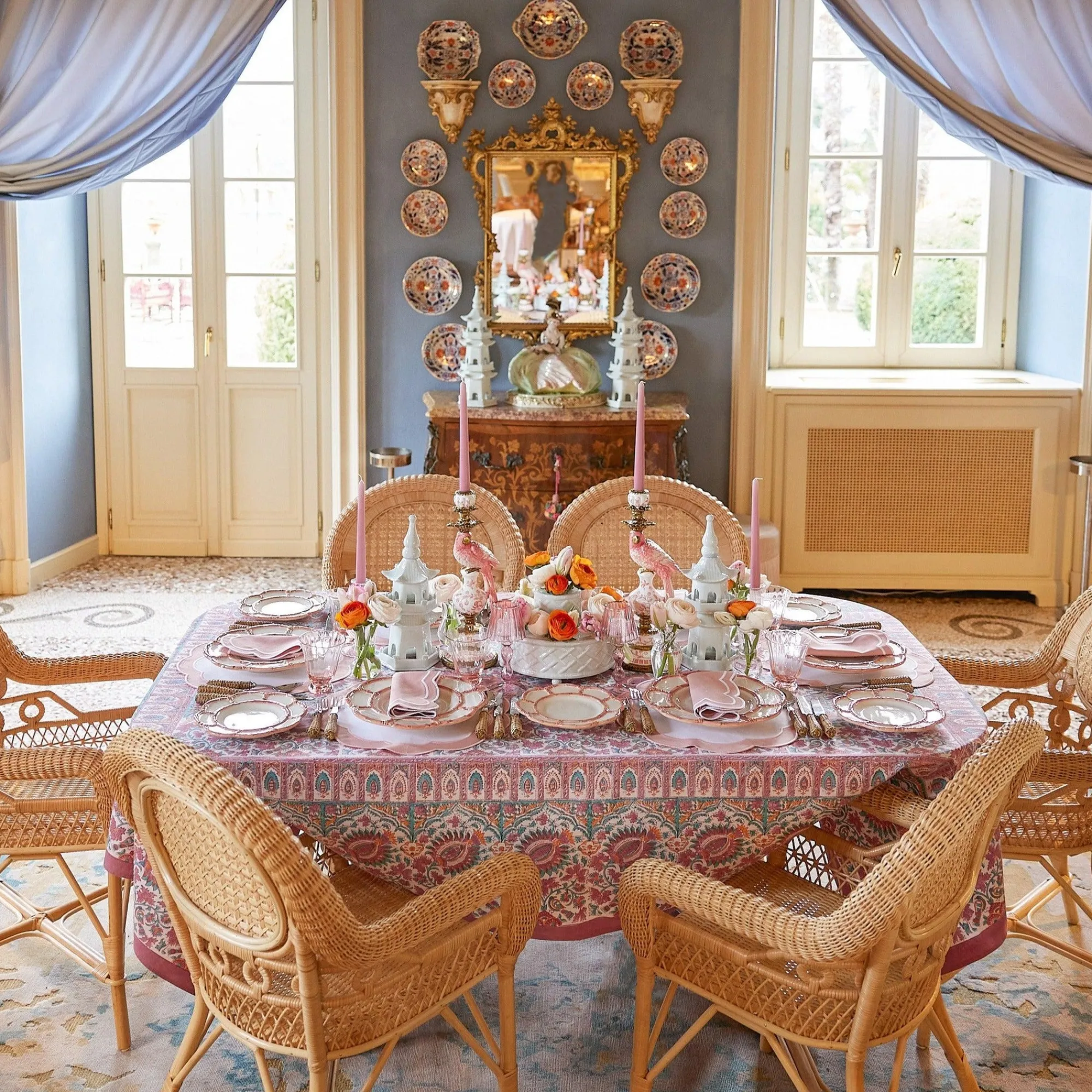 Pink Petal Bamboo Starter Plate|Mrs. Alice Online