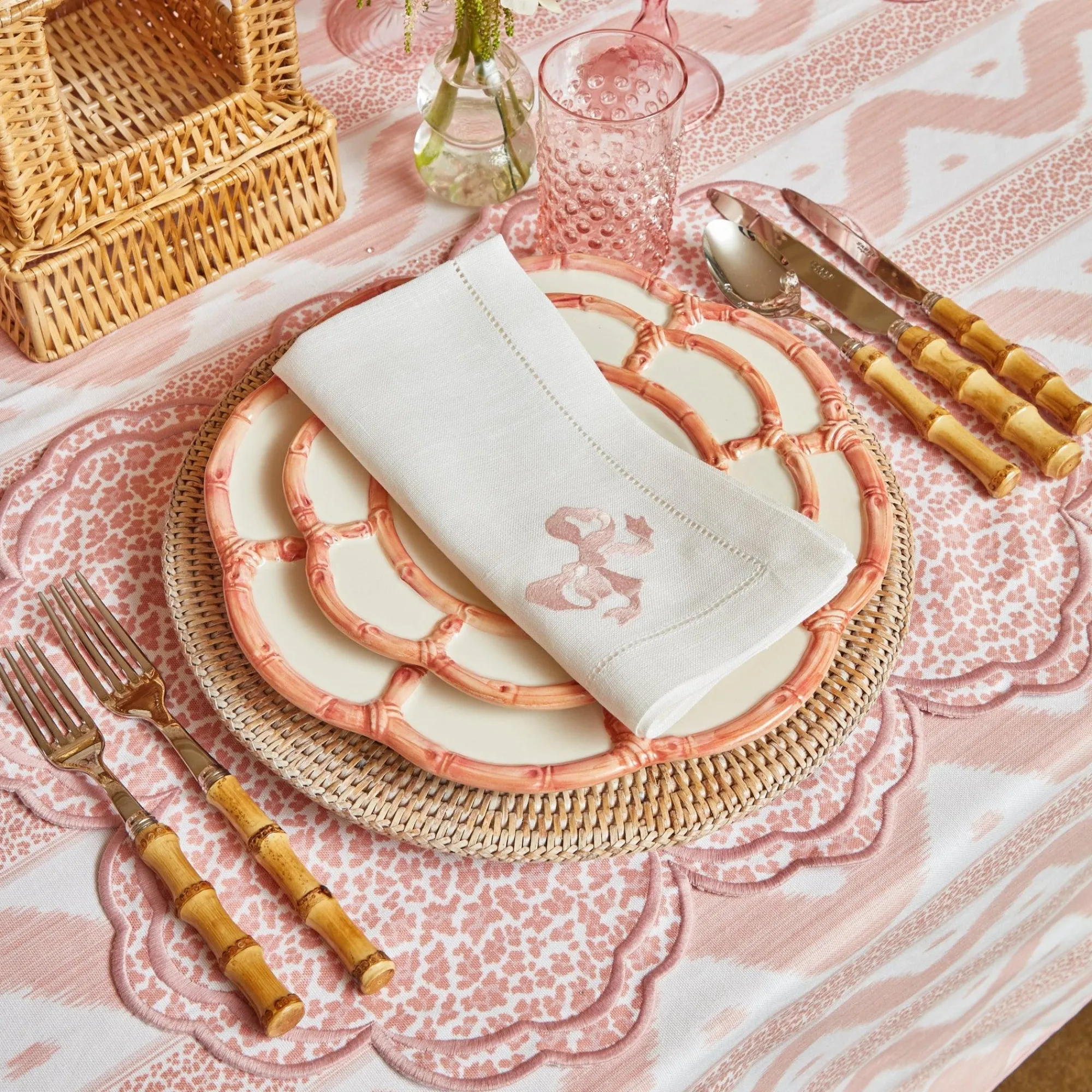 Pink Petal Bamboo Starter Plate|Mrs. Alice Online