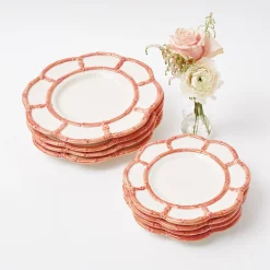 Pink Petal Bamboo Starter Plates (Set Of 4)|Mrs. Alice New