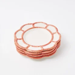 Pink Petal Bamboo Starter Plates (Set Of 4)|Mrs. Alice New