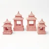 Pink Rattan Pagoda Lantern Set|Mrs. Alice
