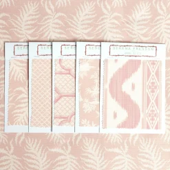 Pink Trailing Ferns Fabric|Mrs. Alice Clearance