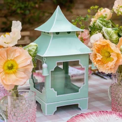 Pistachio Green Pagoda Lantern|Mrs. Alice Best