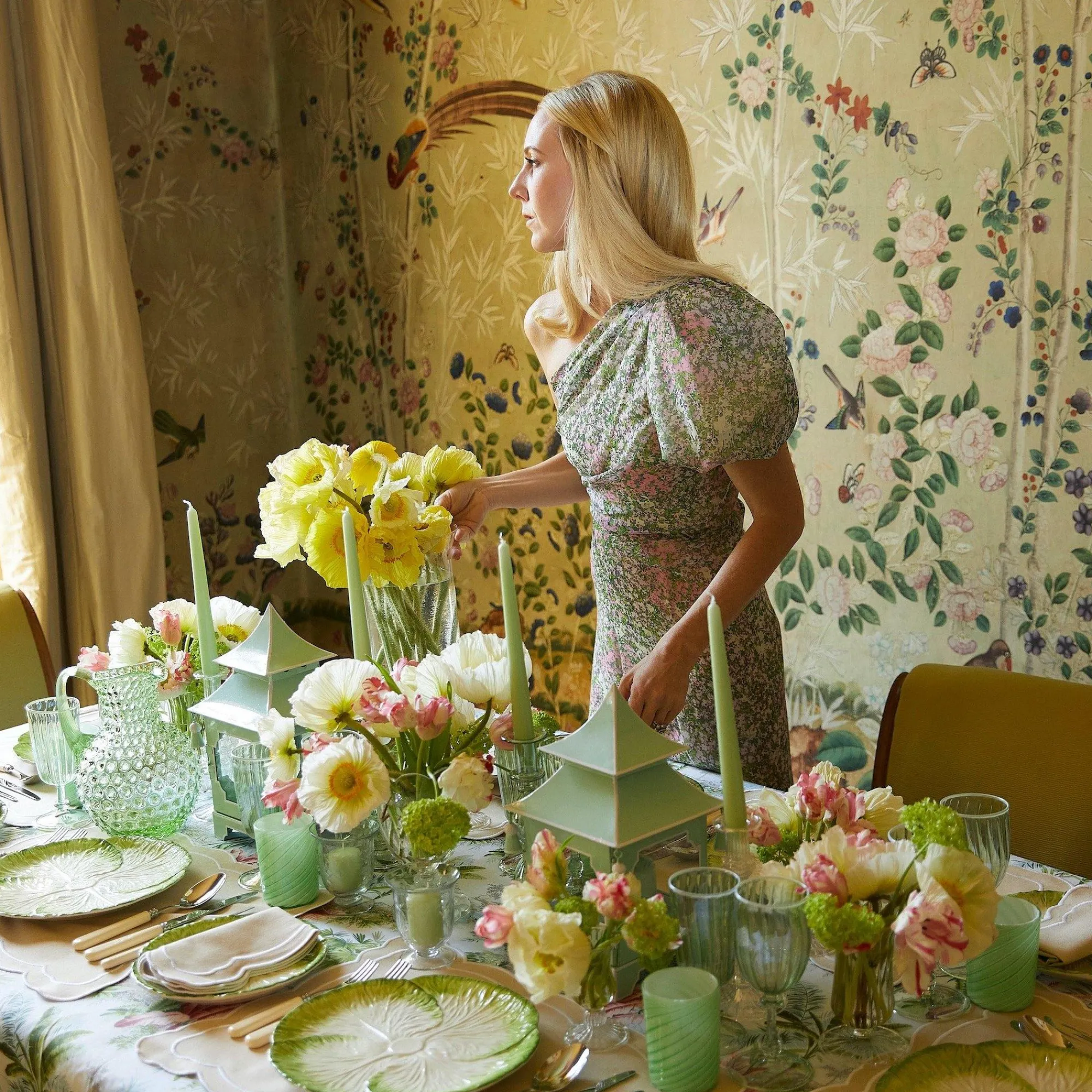 Pistachio Green Pagoda Lantern|Mrs. Alice Best