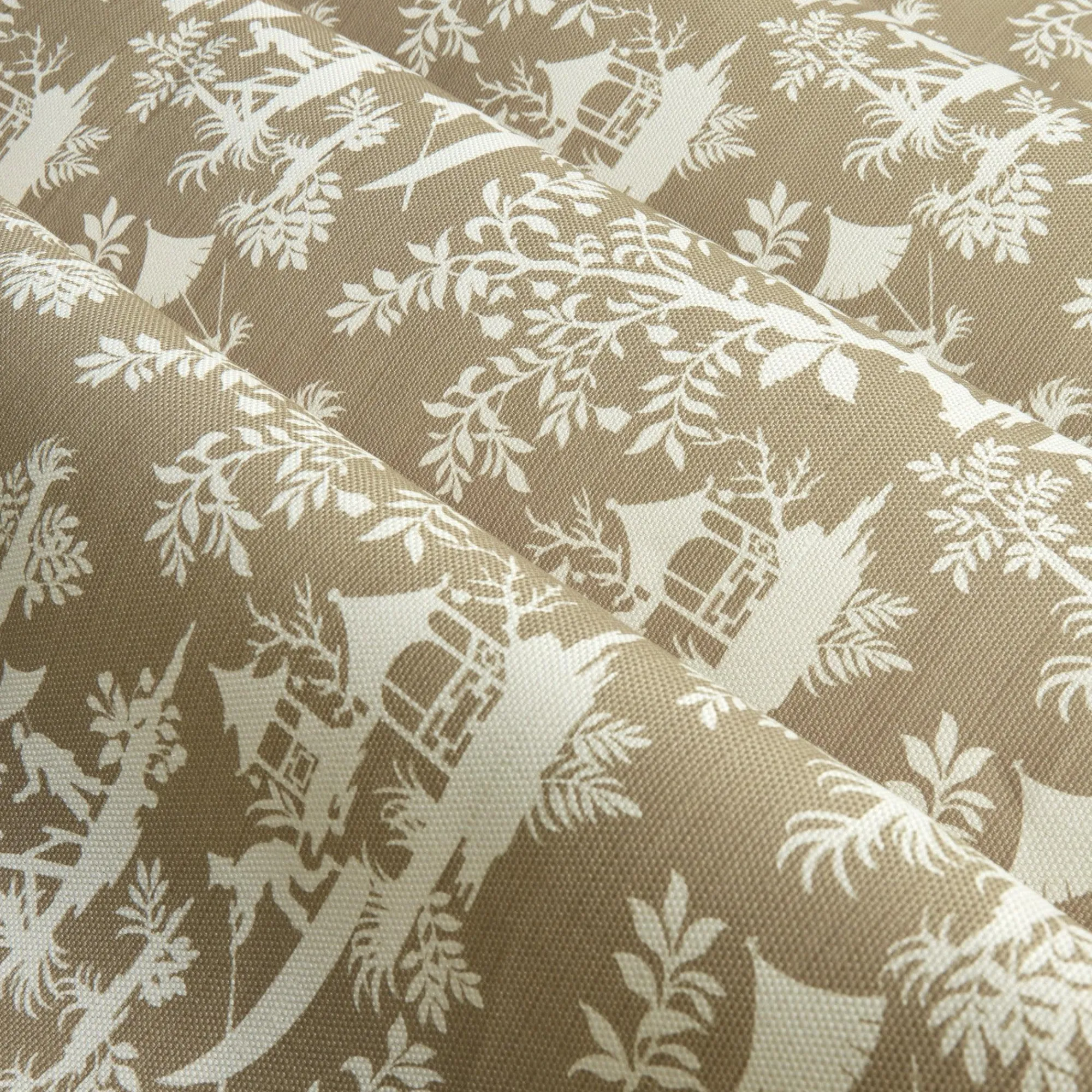 Putty Pagoda Garden Fabric|Mrs. Alice Clearance