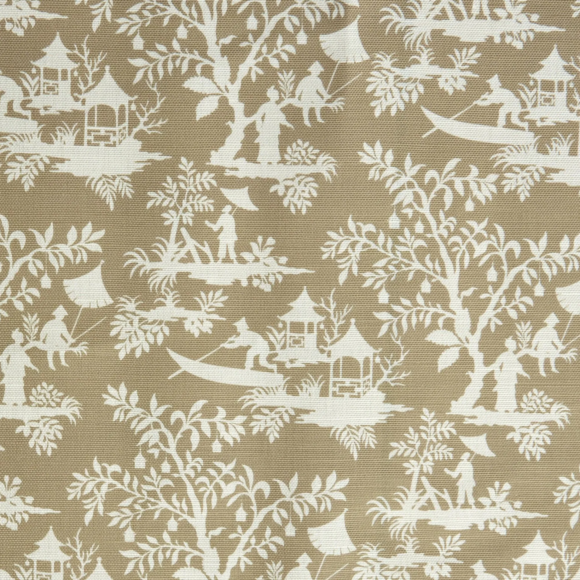 Putty Pagoda Garden Fabric|Mrs. Alice Clearance