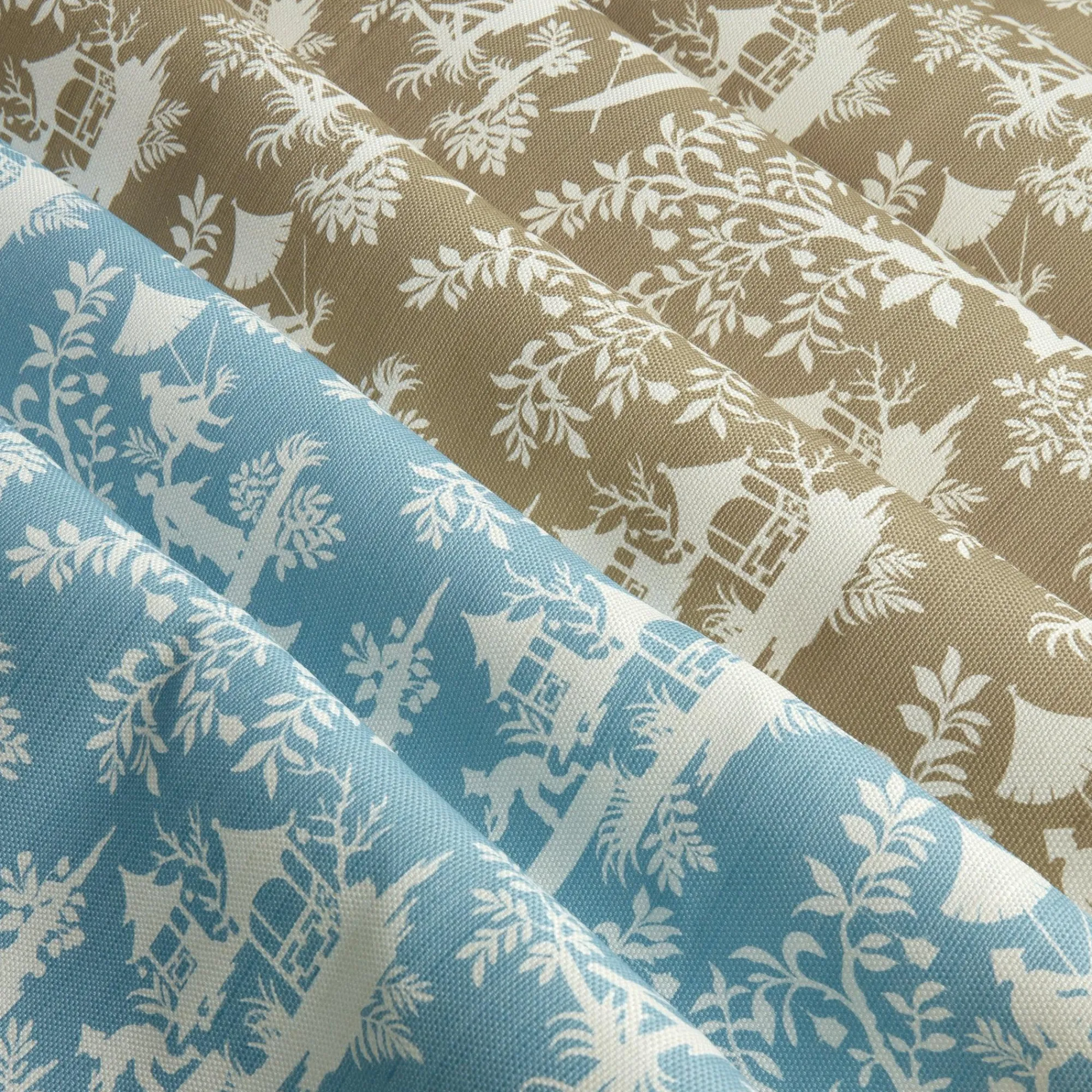Putty Pagoda Garden Fabric|Mrs. Alice Clearance