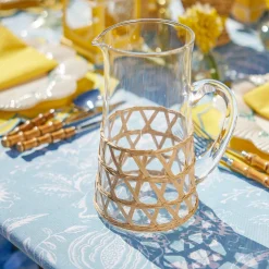 Raffia Water Glasses & Jug Set|Mrs. Alice Outlet