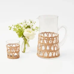 Raffia Water Glasses & Jug Set|Mrs. Alice Sale