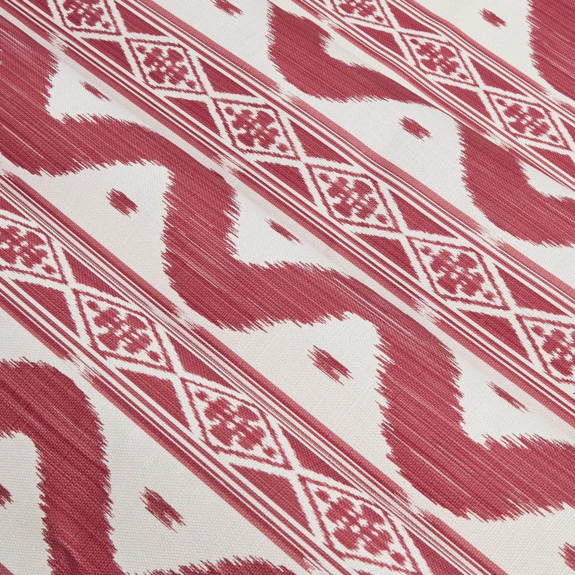 Raspberry Pink Ikat Stripe Fabric|Mrs. Alice Sale