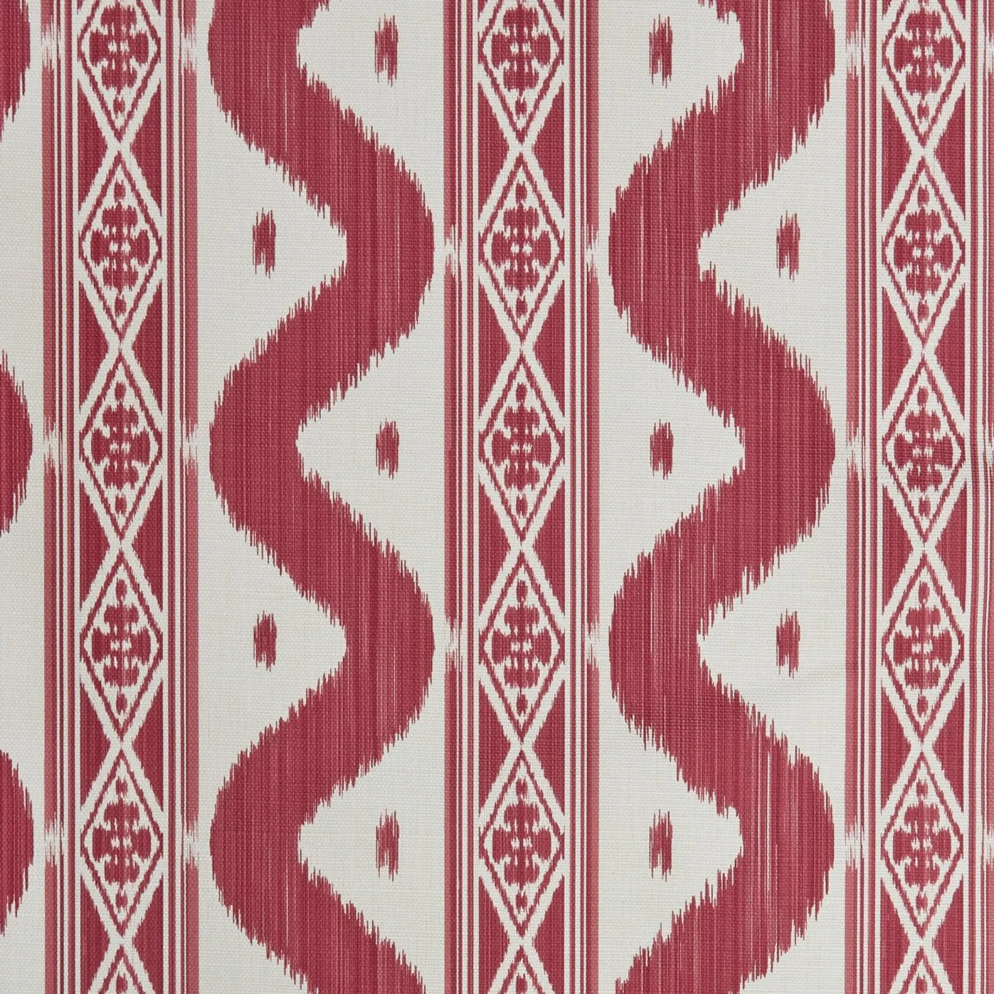 Raspberry Pink Ikat Stripe Fabric|Mrs. Alice Sale