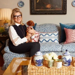 Raspberry Pink Ikat Stripe Fabric|Mrs. Alice Sale