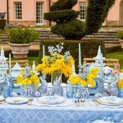 Rattan Blue Ribboned Rabbit With Basket (Pair)|Mrs. Alice Outlet