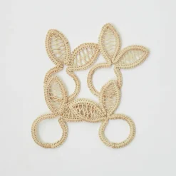 Rattan Bunny Napkin Rings (Set Of 4)|Mrs. Alice Online