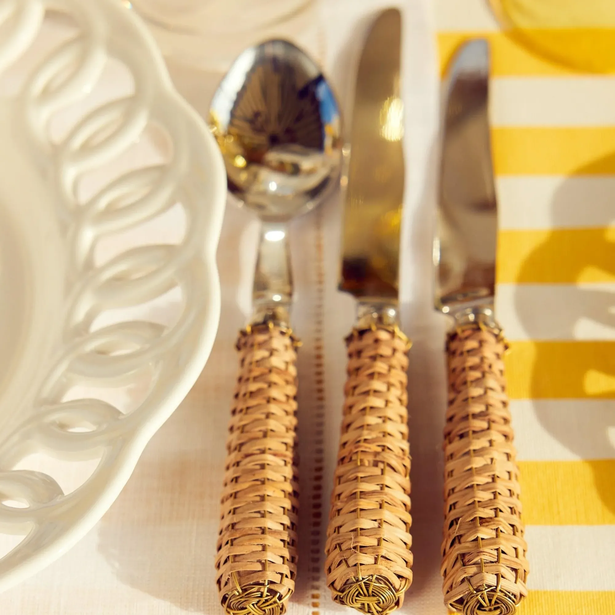 Rattan Cutlery (5 Piece)|Mrs. Alice Online