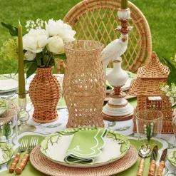 Rattan Hurricane Lantern (Pair)|Mrs. Alice Outlet