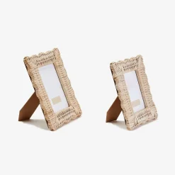 Rattan Photo Frame (Pair)|Mrs. Alice Best
