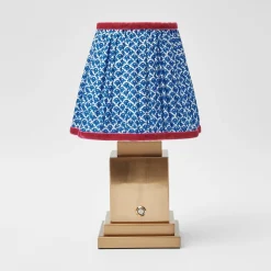 Rechargeable Lamp With Blue Lotus Lampshade|Mrs. Alice Hot