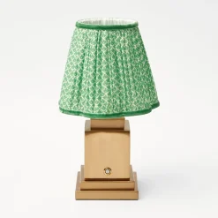 Rechargeable Lamp With Green Lotus Lampshade|Mrs. Alice Discount