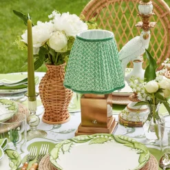 Rechargeable Lamp With Green Lotus Lampshade|Mrs. Alice Discount