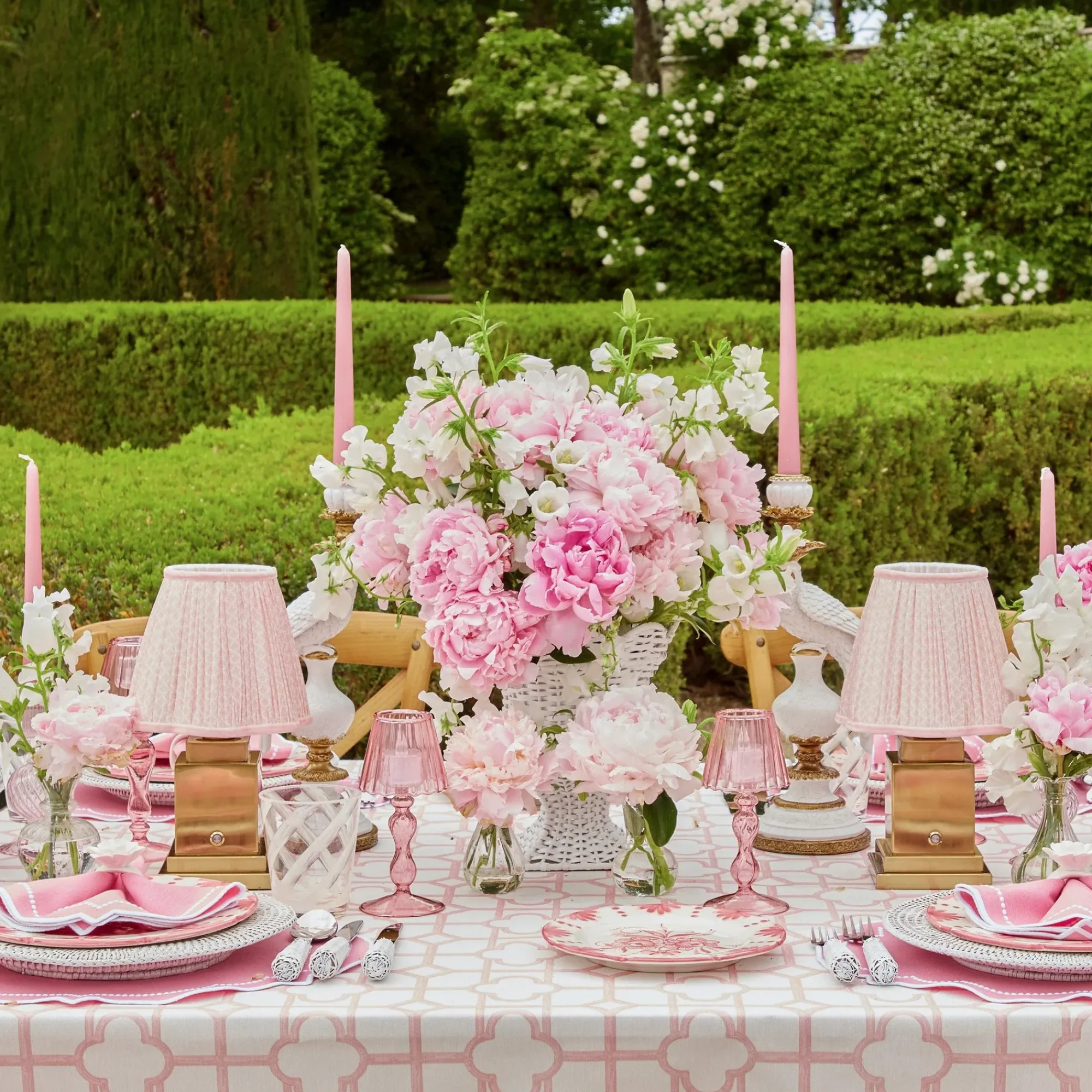 Rechargeable Lamp With Pink Lotus Lampshade|Mrs. Alice Online