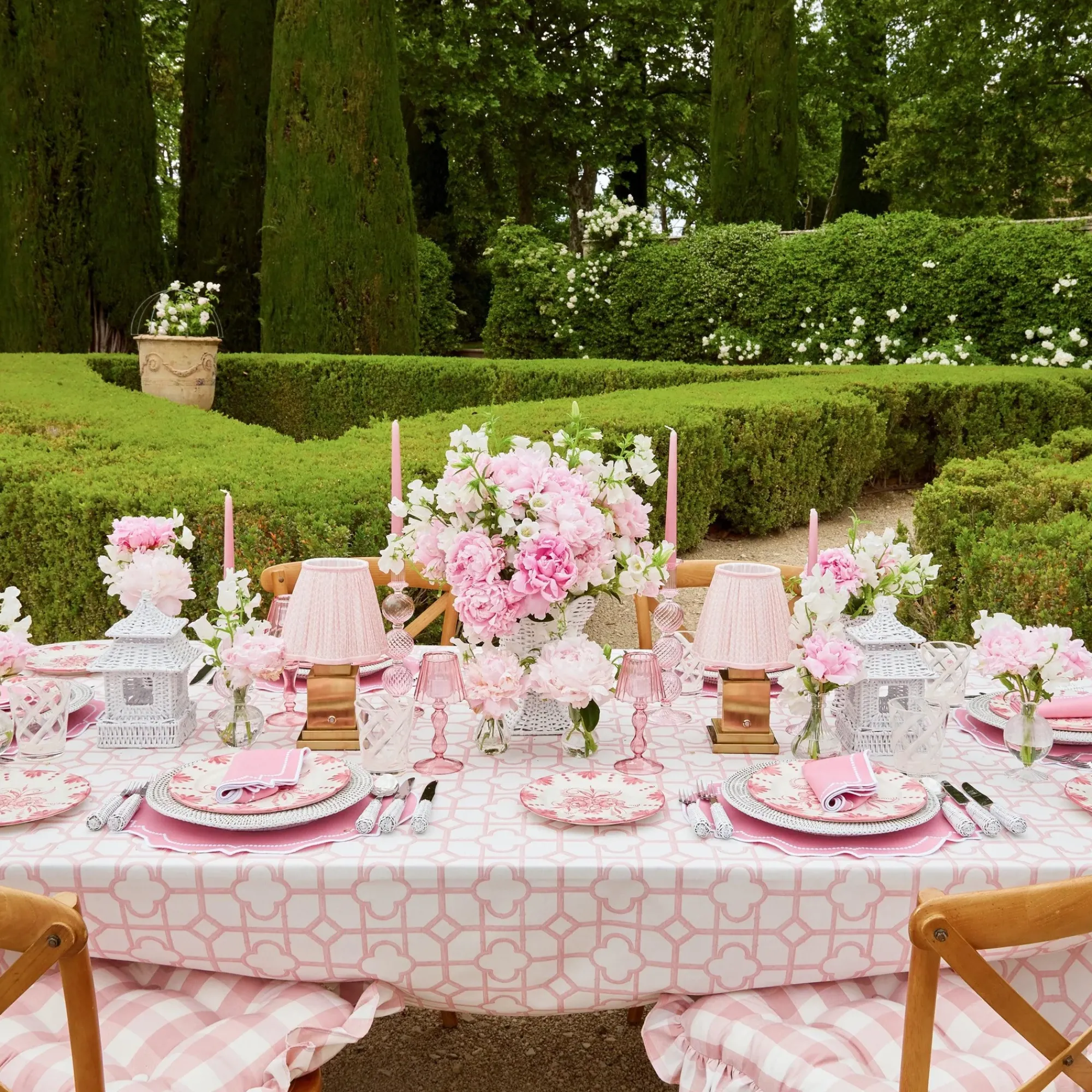 Rechargeable Lamp With Pink Lotus Lampshade|Mrs. Alice Online