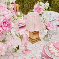 Rechargeable Lamp With Pink Lotus Lampshade|Mrs. Alice Online