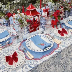 Red Rim Wine Glasses (Set Of 4)|Mrs. Alice Discount