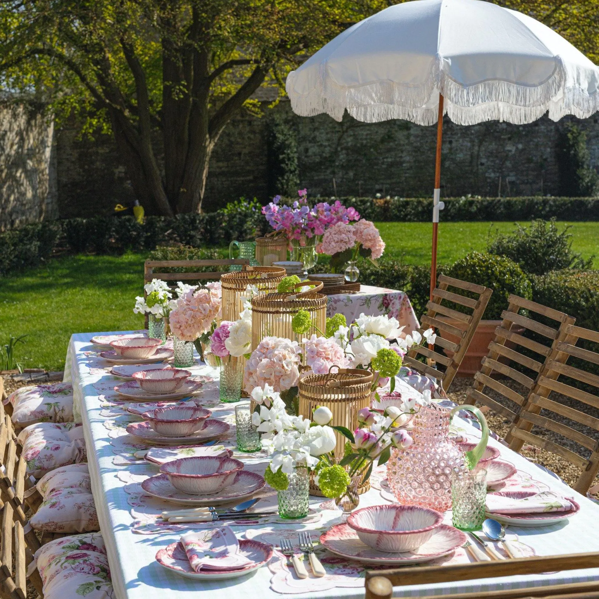Rose Hobnail Jug With Emerald Handle|Mrs. Alice New