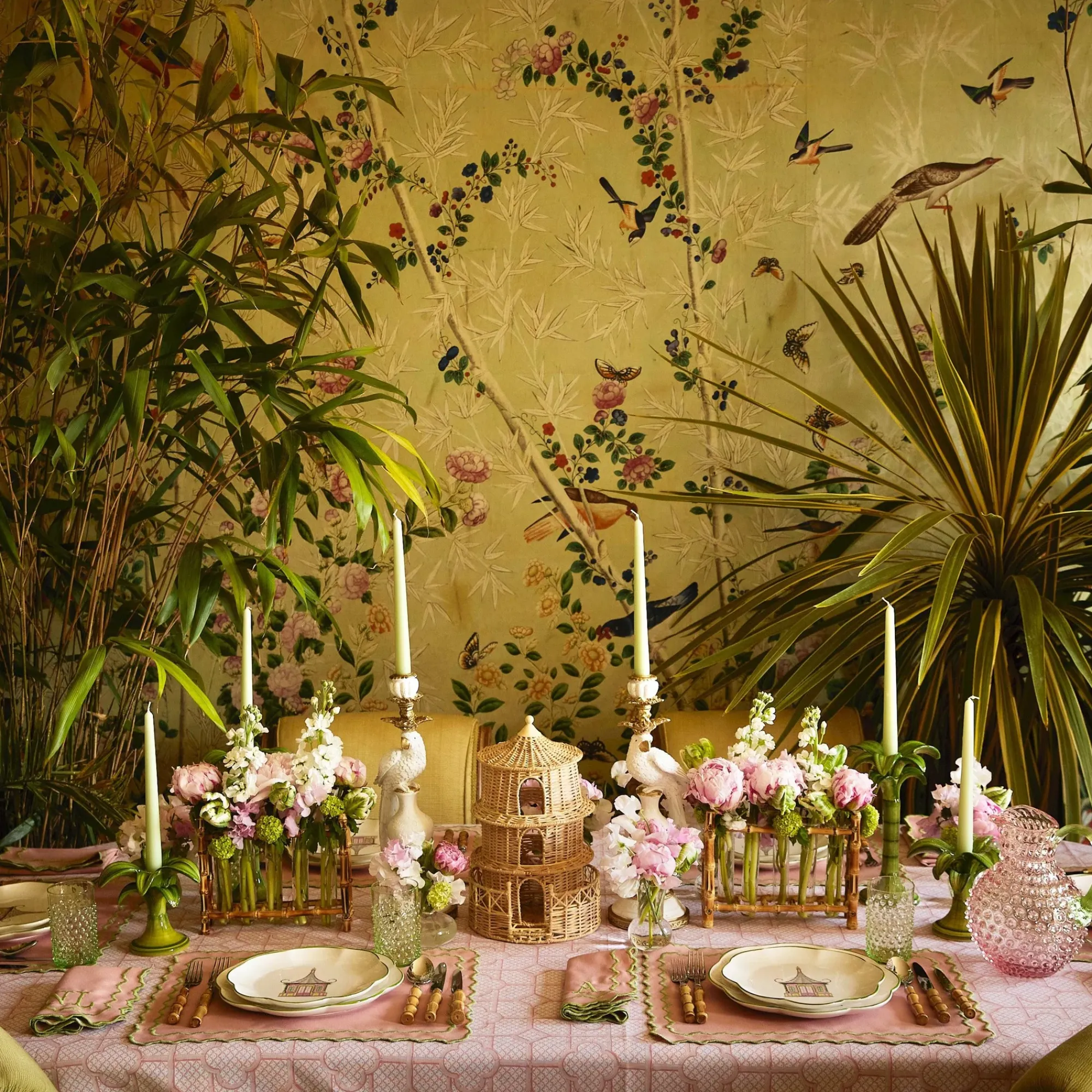 Rose Hobnail Jug With Emerald Handle|Mrs. Alice New