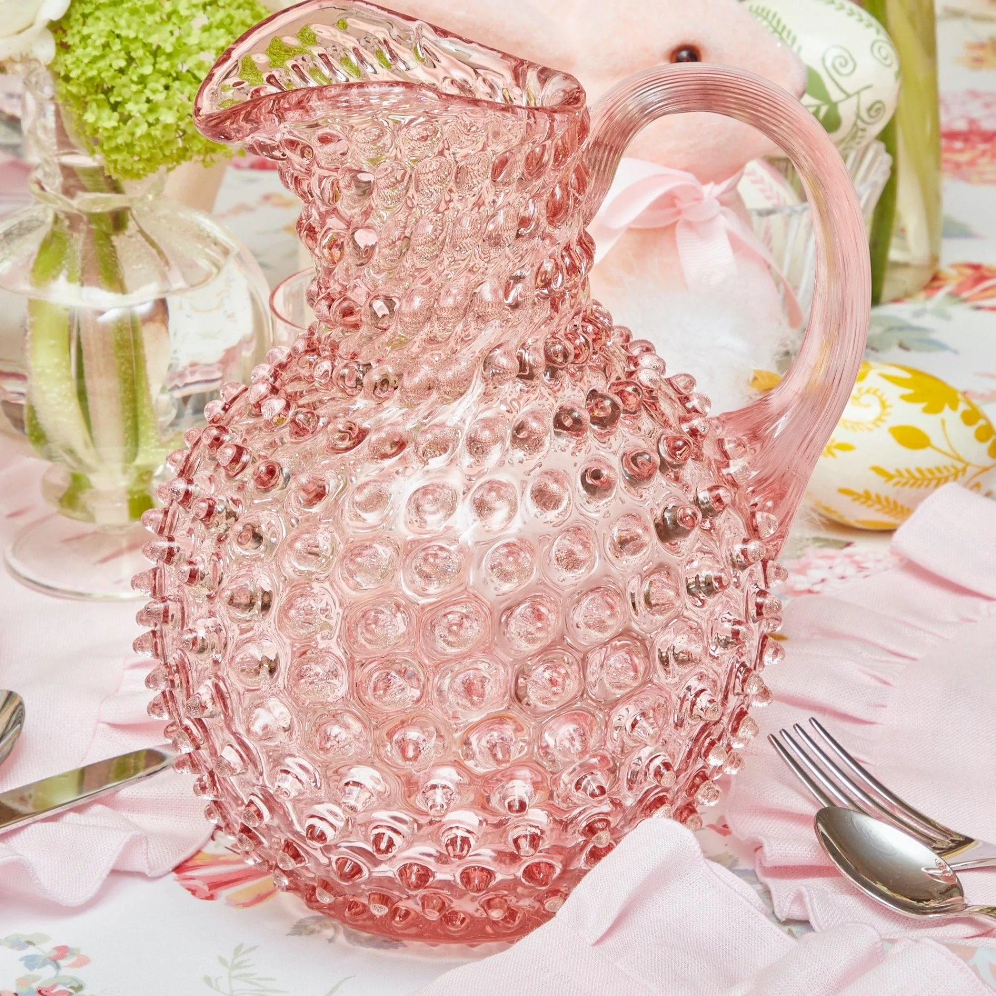 Rose Pink Hobnail Jug|Mrs. Alice Discount