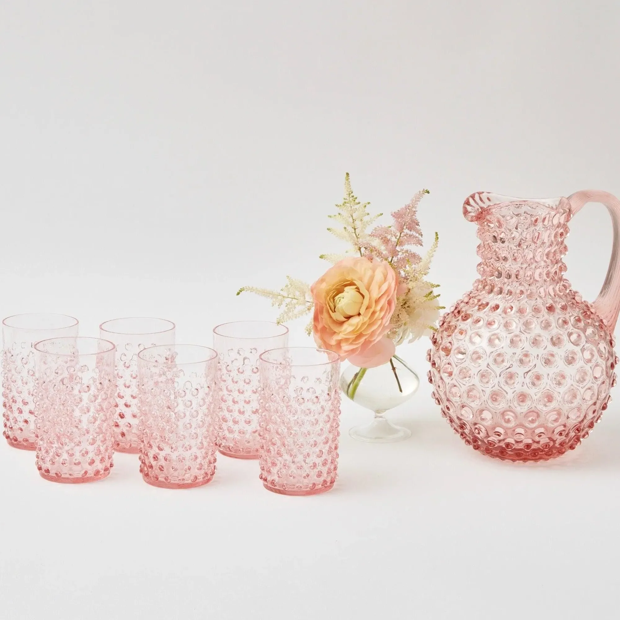 Rose Pink Hobnail Jug|Mrs. Alice Discount
