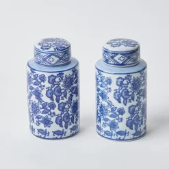 Round Chinoiserie Ginger Jars (Pair)|Mrs. Alice Hot