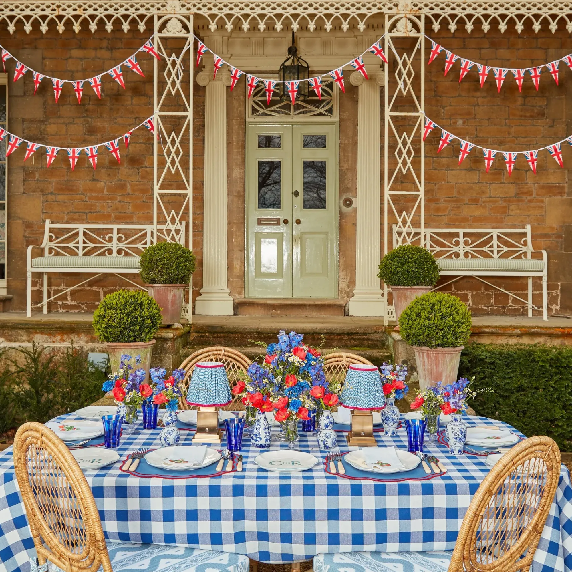 Royal Blue Gingham Tablecloth|Mrs. Alice Online