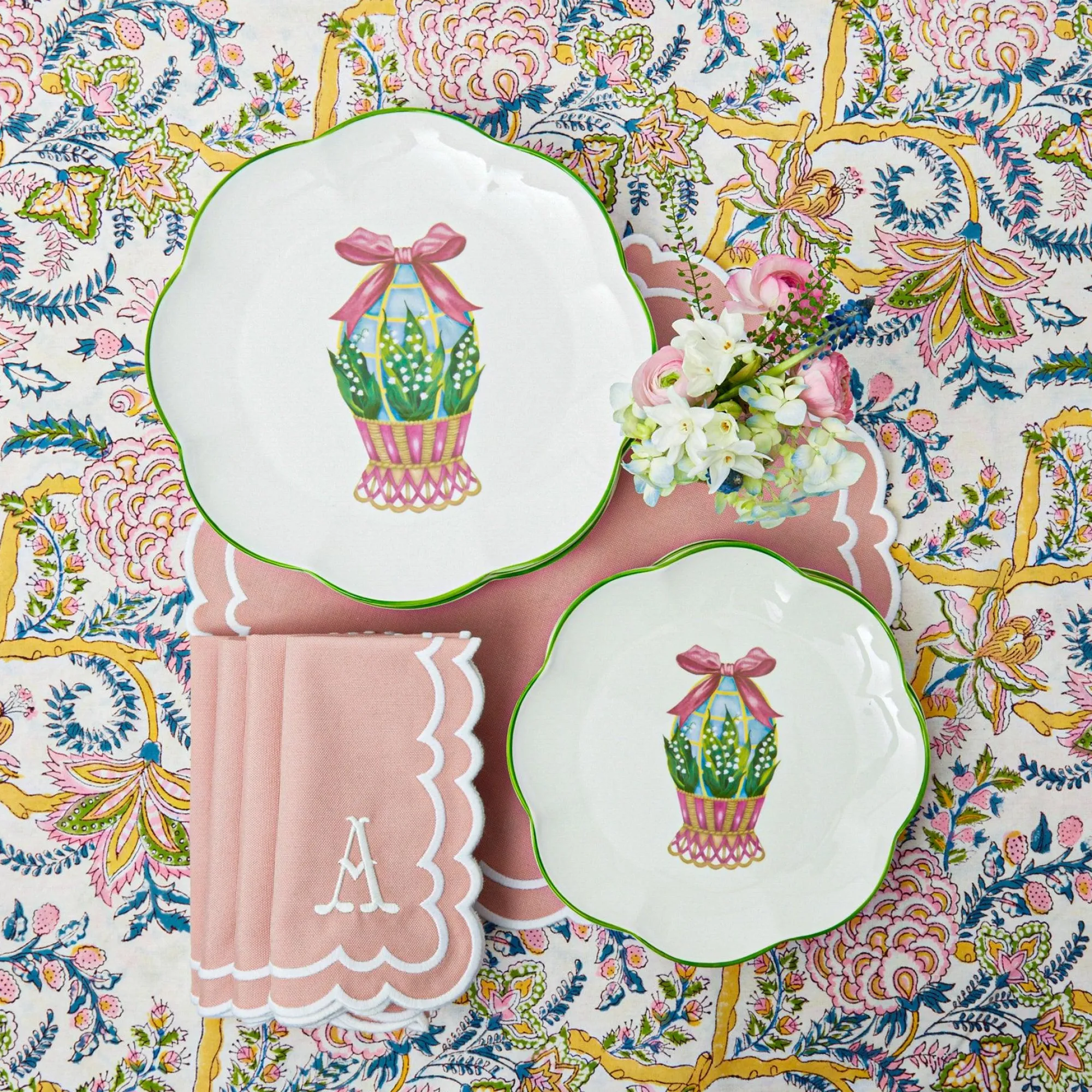 Scalloped Easter Dinner & Starter Plate (Set Of 8)|Mrs. Alice New